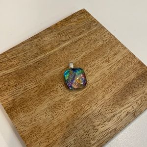 Handmade Dichroic Glass Necklace Pendant